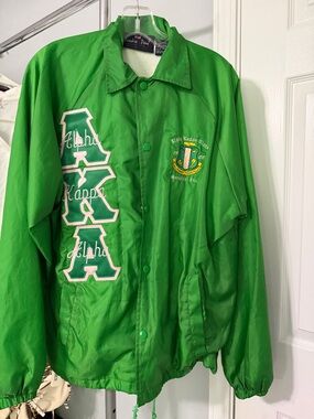 Alpha Kappa Alpha Green Jacket with Embroidered Crest